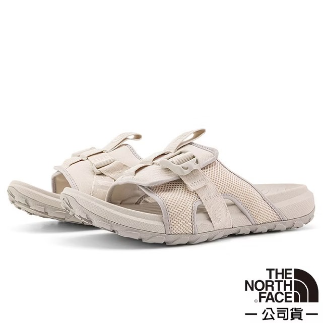 【The North Face】男 EXPLORE CAMP SLIDE 水陸機能拖鞋.抗菌/8A8Y-6S4 米灰 N✿30E010